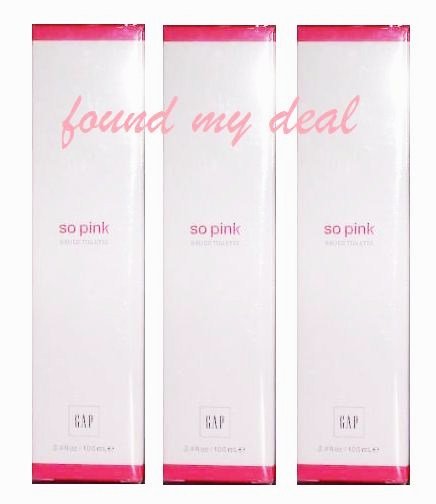 3 x GAP SO PINK EAU DE TOILETTE MADE IN USA FACTORY SEALED FULL SIZE 100 ml / 3.4 oz