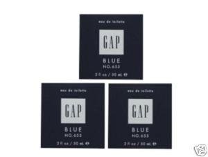 3 x GAP BLUE FOR HIM NO 655 EDT PERFUME MEN 50 ML/ 2 OZ
