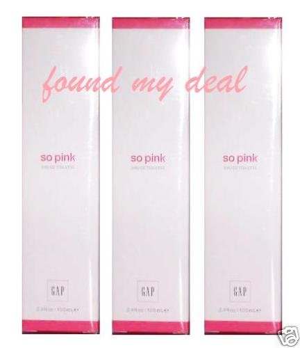 3x GAP SO PINK EAU DE TOILETTE MADE IN USA 100 ml/3.4oz