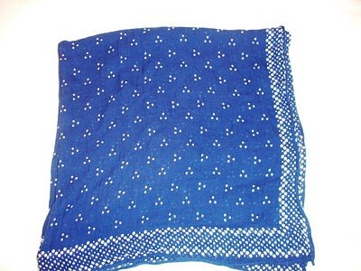 HOLLISTER WOMEN NAVY COTTON SCARF FASHIONABLE NEW 30"