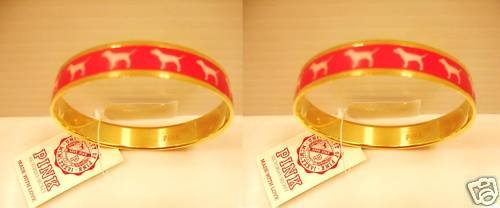 2 X VICTORIA SECRET PINK BRACELET DOG BANGLE LOT 2 NEW