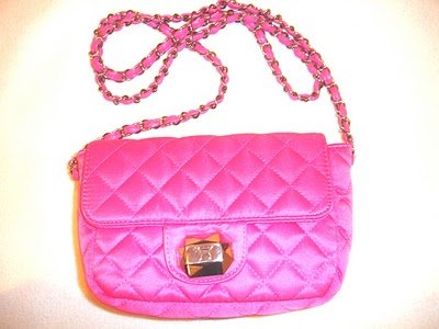 VICTORIA SECRET PINK SATIN CHAIN PURSE CROSSBODY BAG