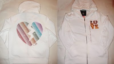 VICTORIA SECRET PINK BLING HEART HOODIE JACKET SIZE S