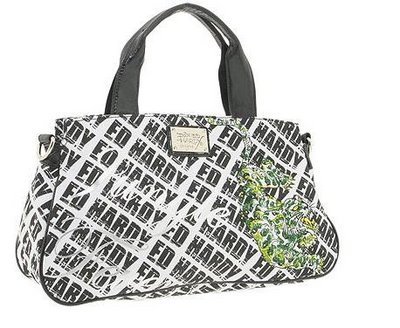 NEW AUTHENTIC ED HARDY EDEN MONOGRAM BAG PURSE TOTE