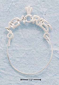 STERLING SILVER "MEMORIES" CHARMHOLDER (cmh5)