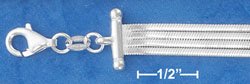 18" SILVER 4-STRAND FLAT SNAKE CHAIN ( snake4s )