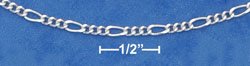 STERLING SILVER 16" FIGAROA CHAIN (2MM) ( fig060 )