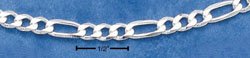 STERLING SILVER 18" FIGAROA CHAIN (4 MM) (fig100)