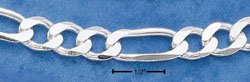 STERLING SILVER 18" FIGAROA CHAIN (7 MM) ( fig180 )