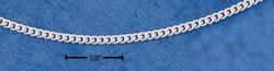STERLING SILVER 24" CURB CHAIN (1.5 MM) (curb050)