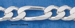 STERLING SILVER 24" FIGAROA CHAIN (10 MM) (fig300)