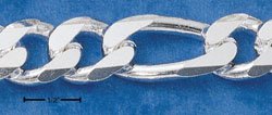 STERLING SILVER FIGAROA 20" CHAIN (13 MM) (fig350)