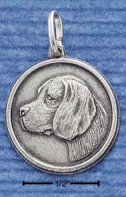Sterling Silver Beagle ID Charm ( CH-1198 )