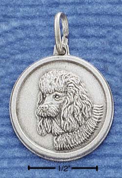 Sterling Silver JEWELRY Poodle ID Charm ( CH-1199 )