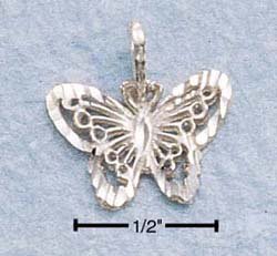 Sterling Silver JEWELRY small dc butterfly charm ( CH-26 )