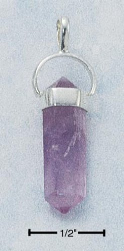 STERLING SILVER JEWELRY SM AMETHYST QUARTZ POINTED ( cx243 )