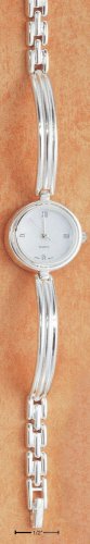 STERLING SILVER STAMPATO LINK WATCH ( WA27 )