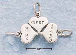 STERLING SILVER JEWELRY "WE'RE BEST FRIENDS" CHARM (ch354)