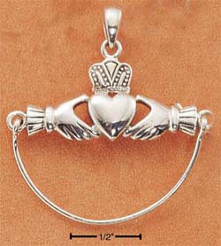 STERLING SILVER JEWELRY CLADDAH CHARM HOLDER (cmh20)