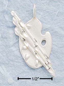 STERLING SILVER JEWELRY DC ARTISTS PALLETTE CHARM (ch302)