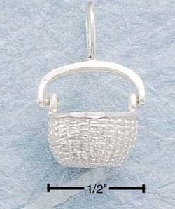 STERLING SILVER JEWELRY OPEN NANTUCKET BASKET CHARM (ch99)