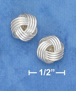 STERLING SILVER 10 MM KNOT POST EARRINGS (ep635)