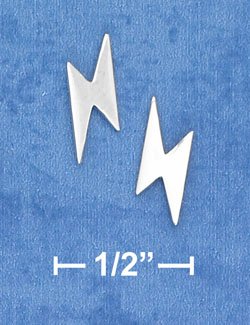 STERLING SILVER LIGHTNING BOLT POST EARRINGS (ep632)