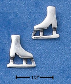 STERLING SILVER ICE SKATE POST EARRINGS (ep570)