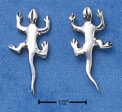 STERLING SILVER LIZARD POST EARRINGS (ep558)