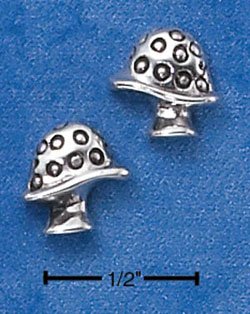 STERLING SILVER MUSHROOM POST EARRINGS (ep552)