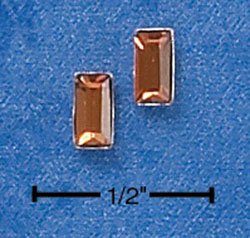 STERLING SILVER EMERALD CUT NOVEMBER BIRTHSTONE AUSTRIAN CRYSTAL POST EARRINGS (ep550)