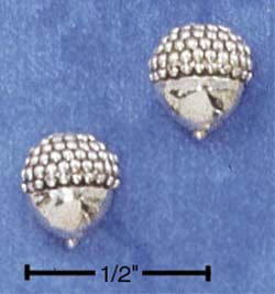 STERLING SILVER ACORN POST EARRINGS (ep525)