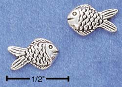 STERLING SILVER LITTLE FISH POST EARRINGS (ep520)