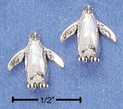 STERLING SILVER PENGUIN POST EARRINGS (ep519)
