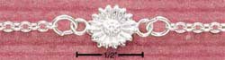 STERLING SILVER 9" DAISY ANKLET (br1068)