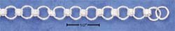 STERLING SILVER 10" ROUND LINK W/ STRIATED CONNECTOR LINK ANKLET (br1930)