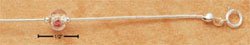 STERLING SILVER 9" LIQUID SILVER ANKLET W/ 3 GLASS FOILED FLOWER BEADS (br2043)