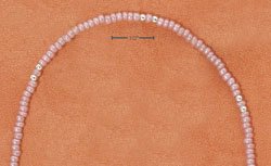 STERLING SILVER 9" SILVER & PINK PONY BEAD ANKLET (br2316)