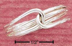 STERLING SILVER JEWELRY SLIP KNOT W/CNT THUMB RING 8-10 (sr1138)