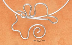 STERLING SILVER JEWELRY RANDOM SQUIGGLE ARM BAND (br2742)