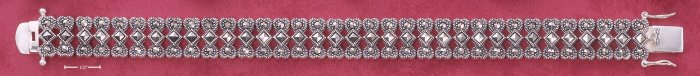 STERLING SILVER 7" 12MM MARCASITE BOW TIE LADDER LINK BRACELET (mbr23)
