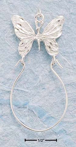 STERLING SILVER JEWELRY FANCY BUTTERFLY CHARMHOLDER (cmh3)