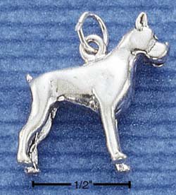STERLING SILVER JEWELRY 3D BOXER CHARM (ch1011)