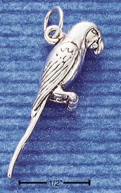 STERLING SILVER JEWELRY 3D PARROT CHARM (ch1012)