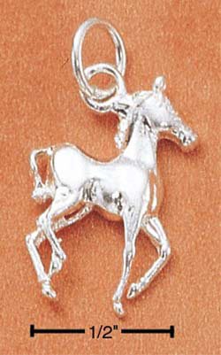 STERLING SILVER JEWELRY SMALL PRANCING HORSE CHARM (ch1805)
