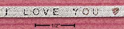 STERLING SILVER 7" HERRINGBONE "I LOVE YOU" BRACELET (br382)