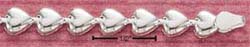 STERLING SILVER JEWELRY 7" CONNECTING HEART LINK BRACELET (br638)