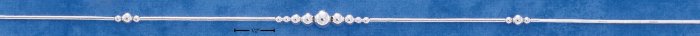 STERLING SILVER 7" LIQUID SILVER W/ 4MM CENTER BEAD BRACELET (br640)