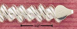 STERLING SILVER 7" FLATBACK 10MM SANMARCO BRACELET (br711)