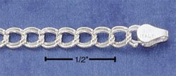 STERLING SILVER 8" 060 CHARM LINK BRACELET (4MM) (br1588)